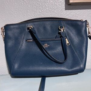 Coach Teal Blue Leather Shoulder Bag